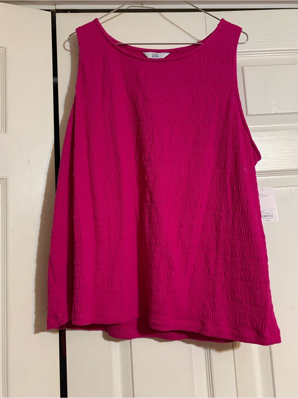 NWT size 2X Fuchsia Textured Sleeveless Tank